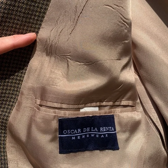 Oscar de la Renta tweed wool blazer 39R